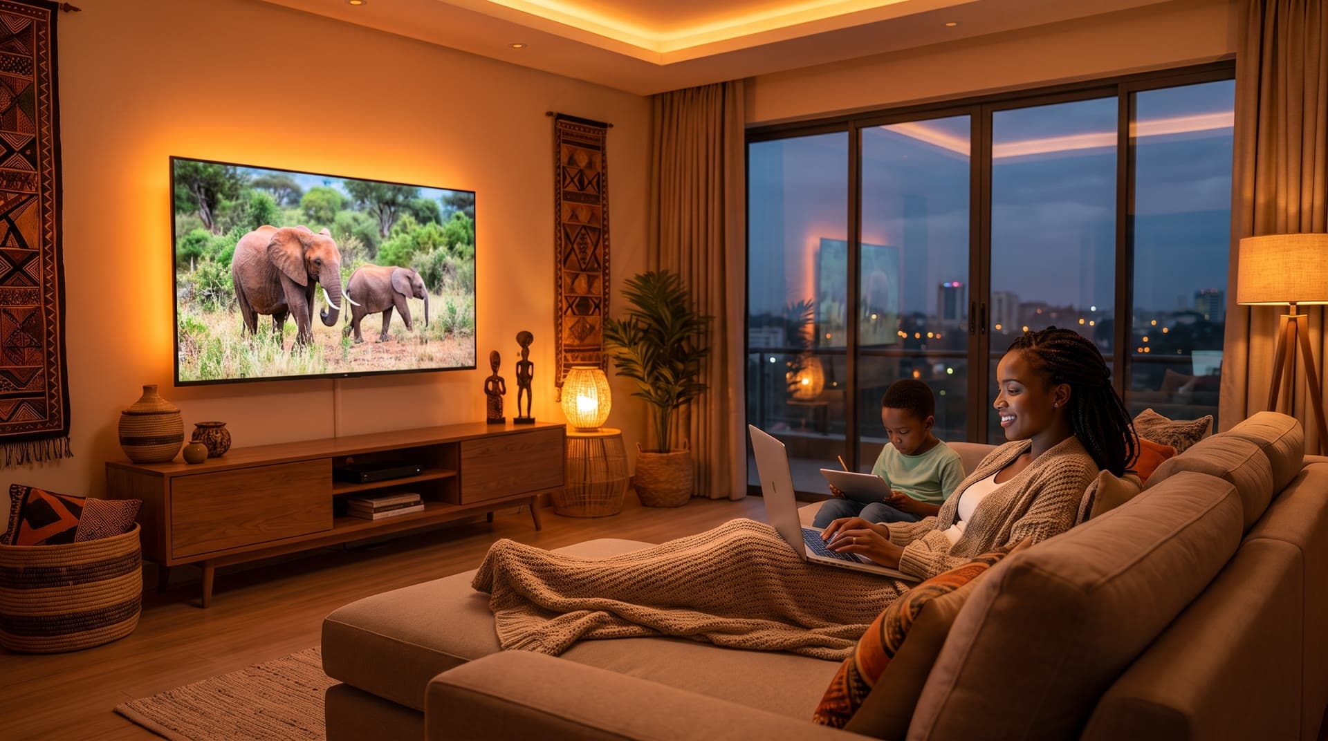 A connected home in Ruiru enjoying OAT Fiba